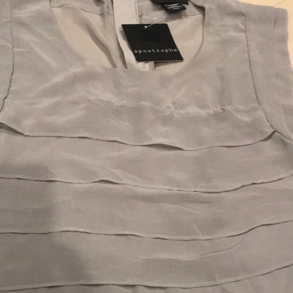 Brand new apostrophe missed layered zip bk top - Picture 2 of 7
